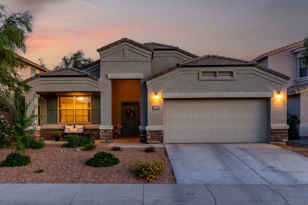 How Much House Can You Afford Near Luke AFB? Single-family home near Luke AFB in Buckeye, AZ purchased using a VA home loan.