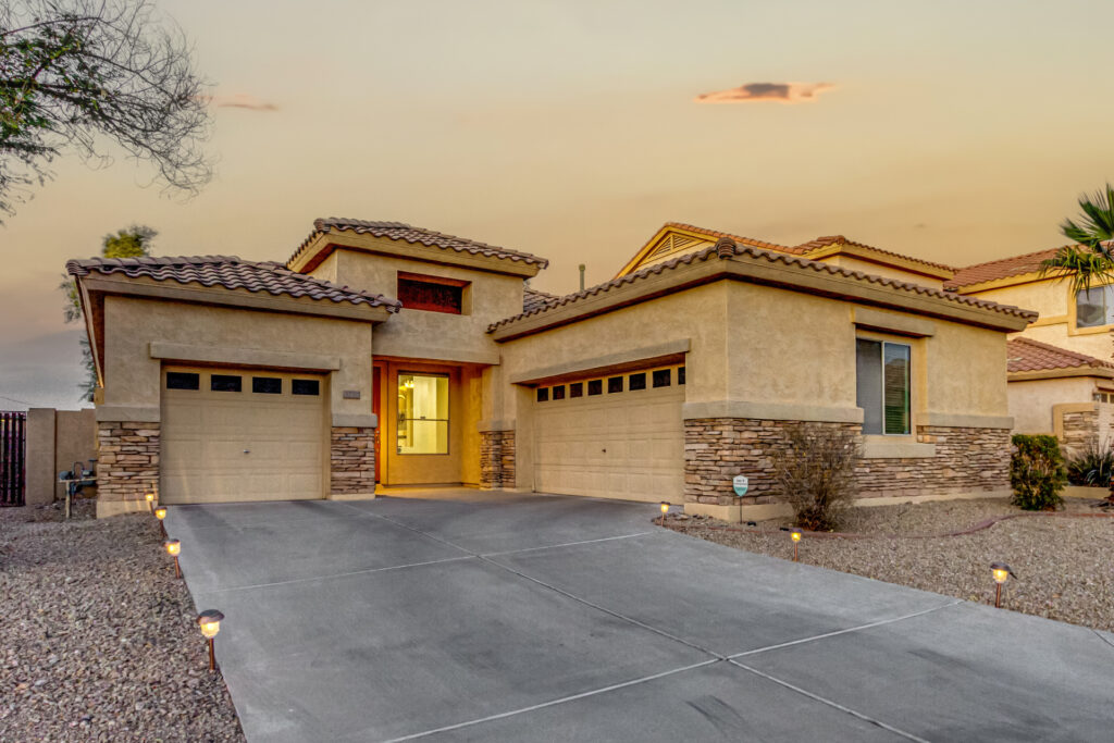 A home in Litchfield Park AZ purchased by a military couple doing a PCS to Luke AFB with their VA Home Loan. West Valley home affordability.