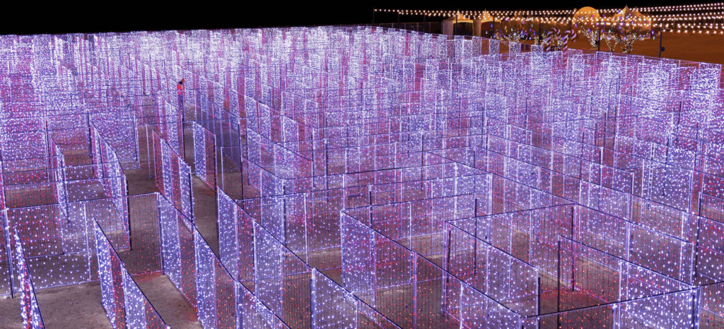 Things to do in Surprise AZ: Christmas event in Surprise AZ with lights and attractions for families near Luke AFB.