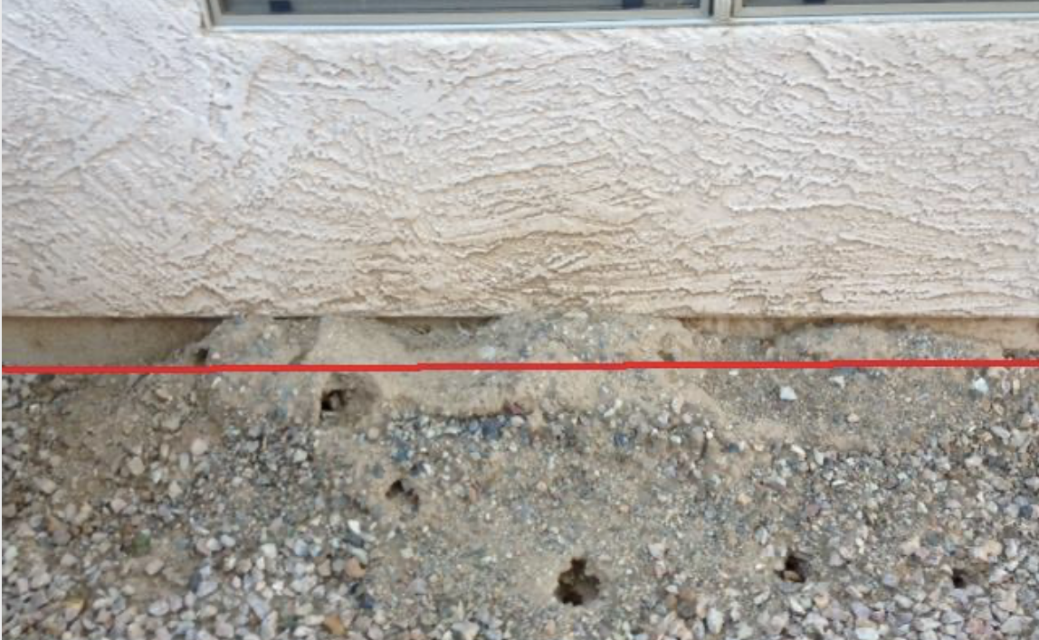 VA MPR Arizona termite conditions stem wall grading.
